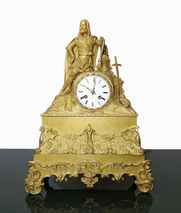 Orologio francese in metallo dorato