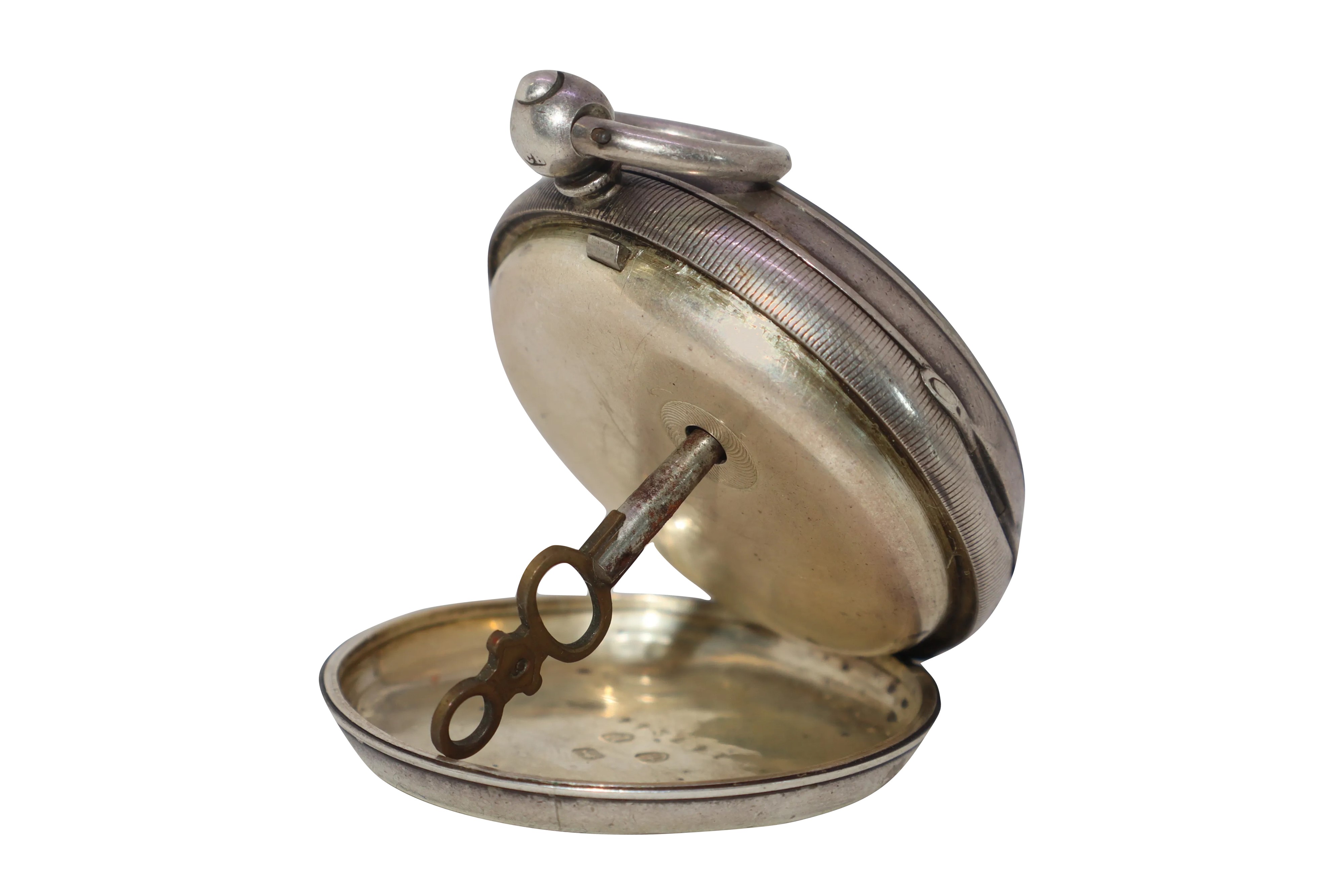 Orologio con Chiavetta in Argento da Tasca