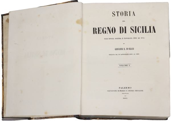 Giovanni E. Di Blasi - Storia del Regno di Sicilia