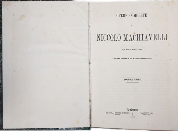 Opere complete di Niccolò Macchiavelli