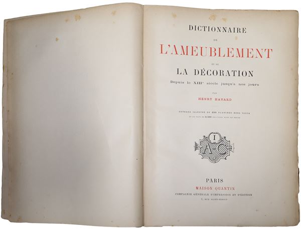 Henry Havard - Dictionnaire de l'amublement et de la décoration