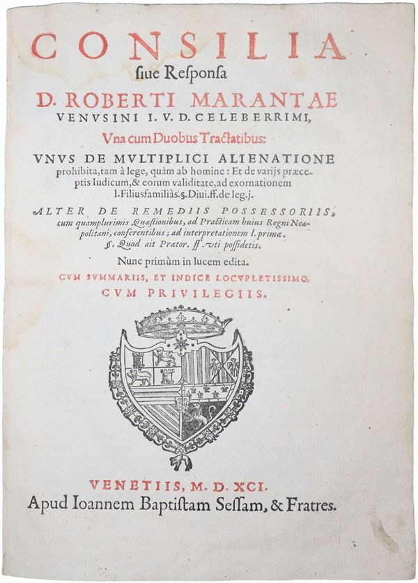 Roberto Maranta - Consilia sive responsa