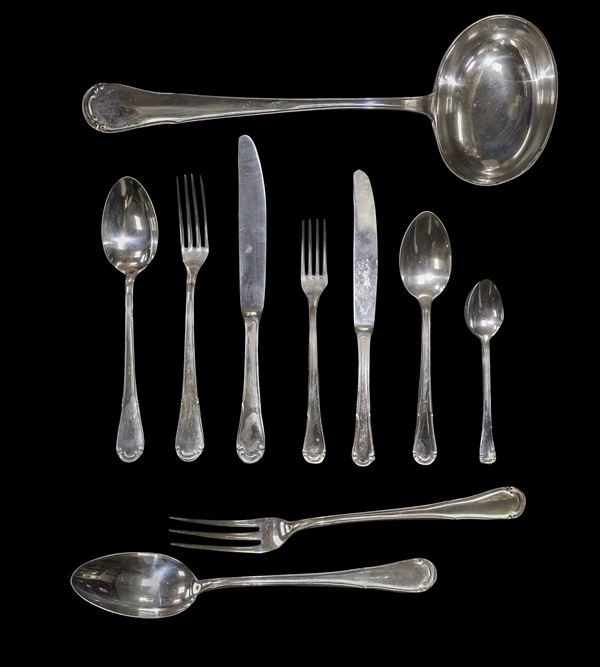 Cutlery set in 800 silver