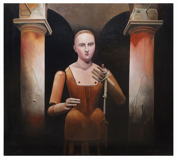 Antonio Sciacca - Marionetta con colonne ai lati
