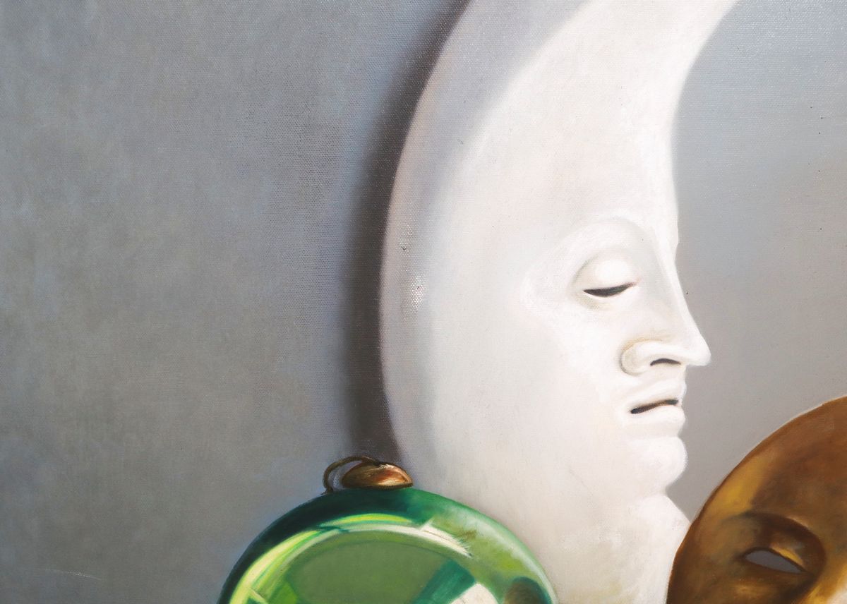Antonio Sciacca - Luna Bianca con Sfere