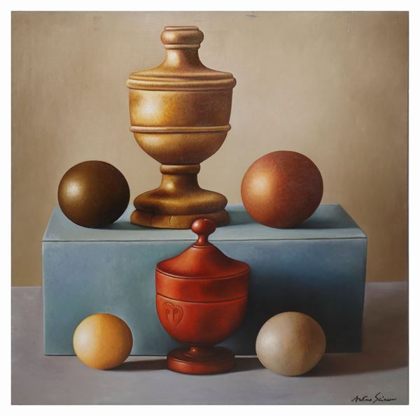 Antonio Sciacca - Still life of spheres and vases