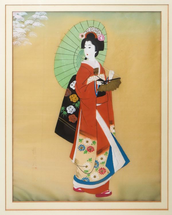 Geisha in abito tradizionale