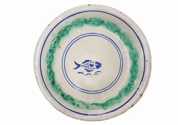 Piatto in maiolica di Caltagirone