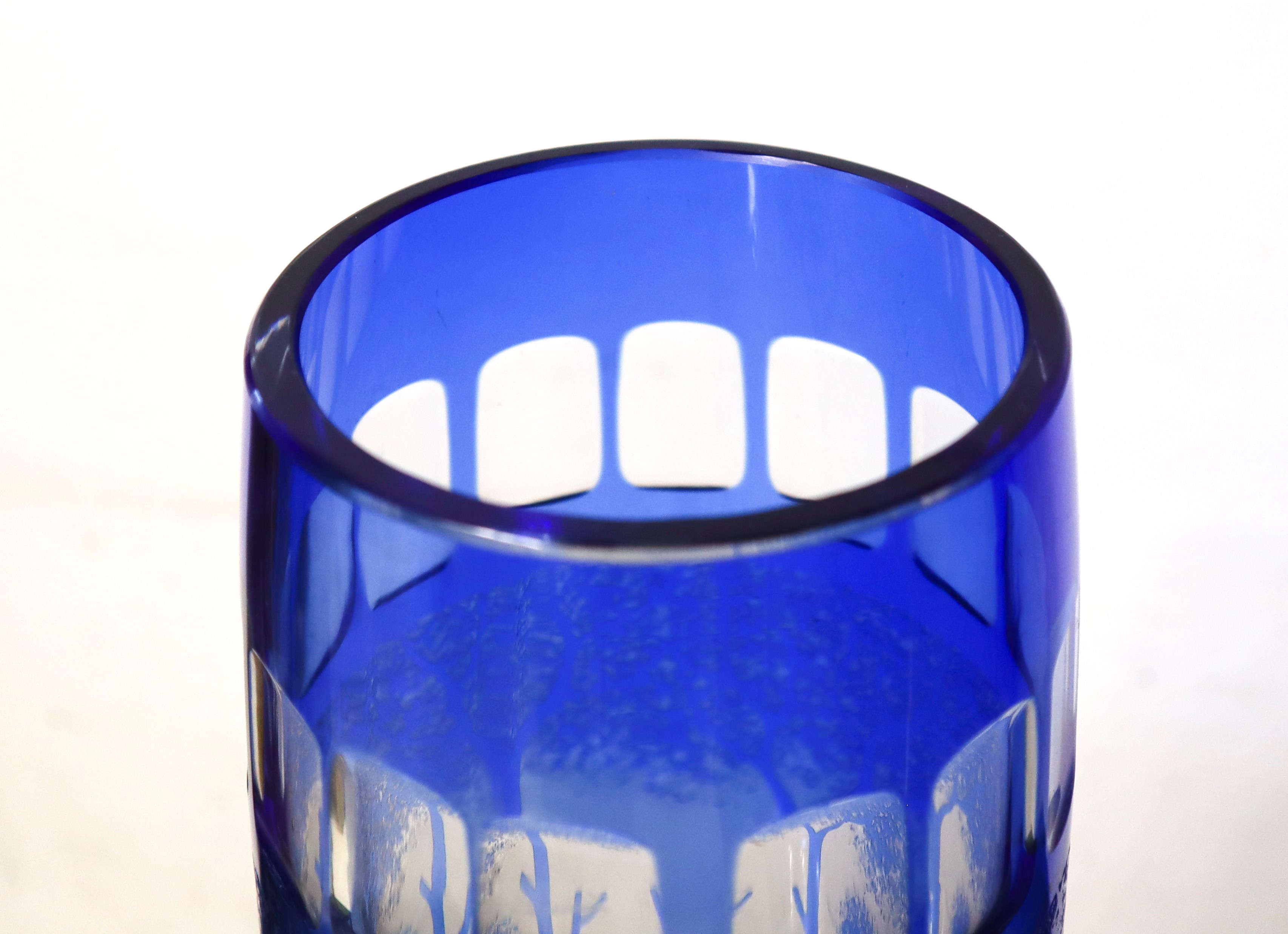 Vaso decò in vetro Bohemian