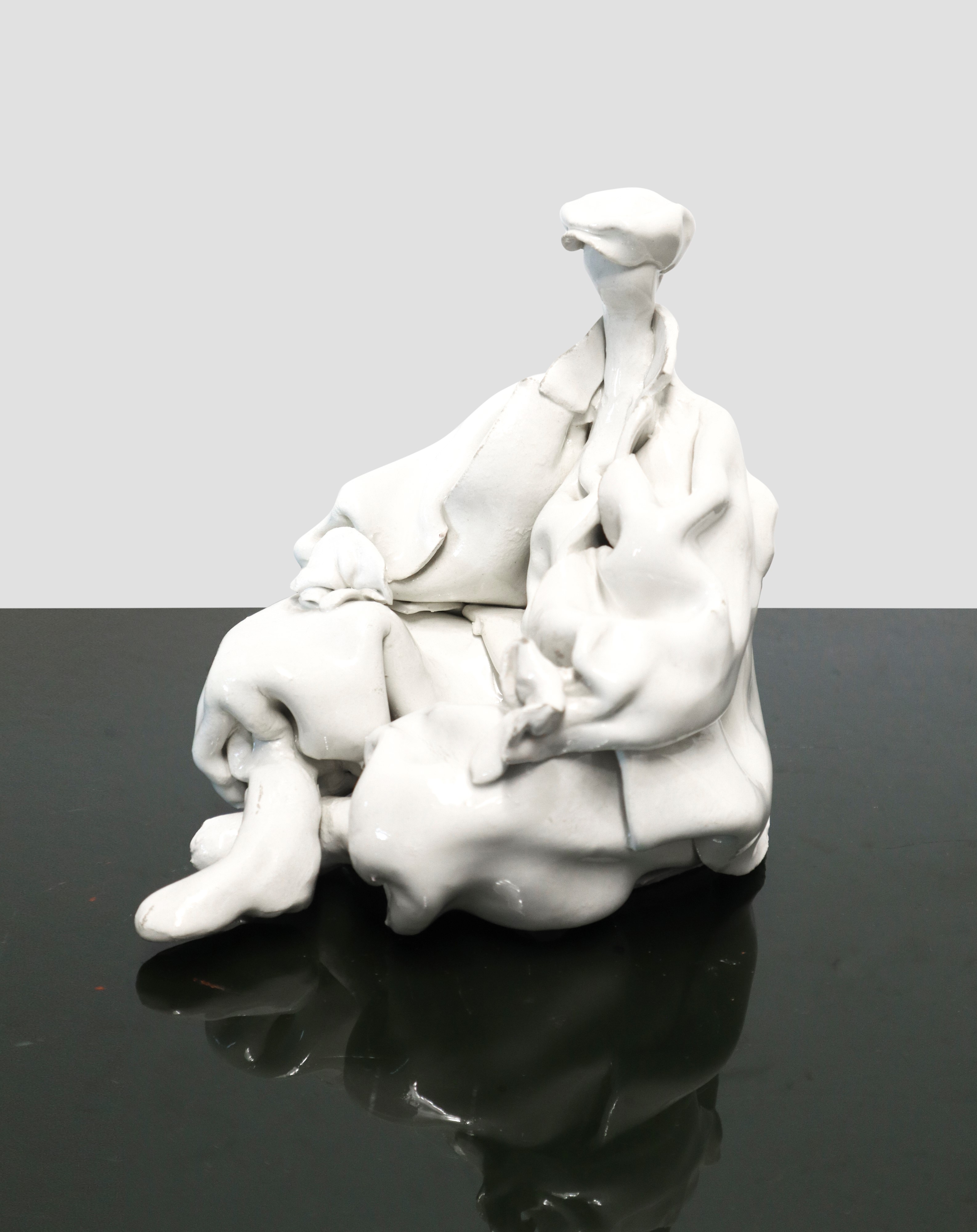 Dolores Demurtas - Coppia di Figurine in Maiolica Bianca, Raffiguranti Personaggi Sardi