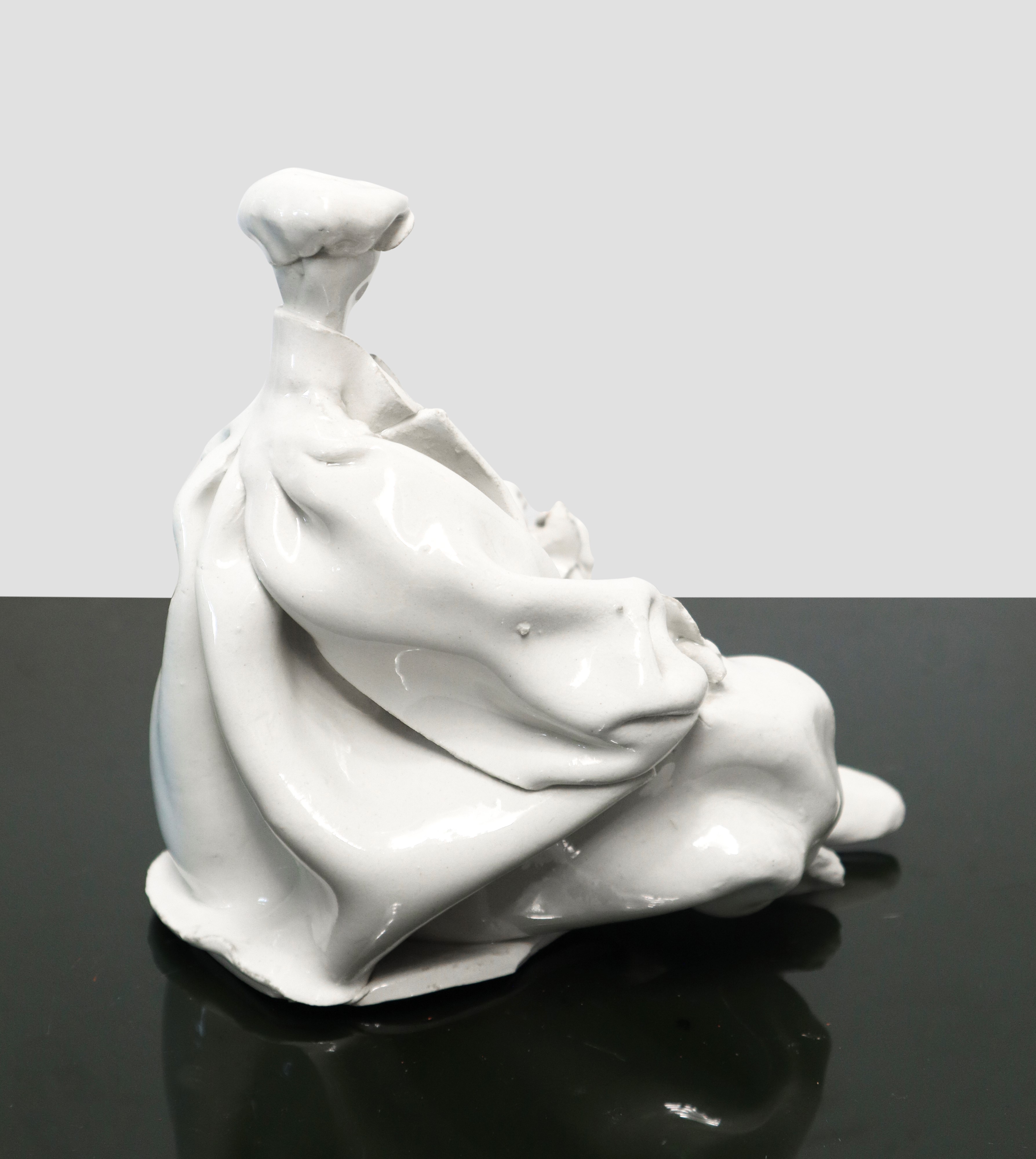 Dolores Demurtas - Coppia di Figurine in Maiolica Bianca, Raffiguranti Personaggi Sardi
