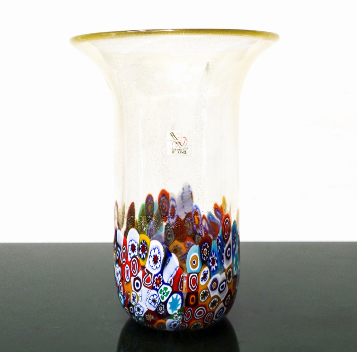 Vaso Vetro Artistico Murano
