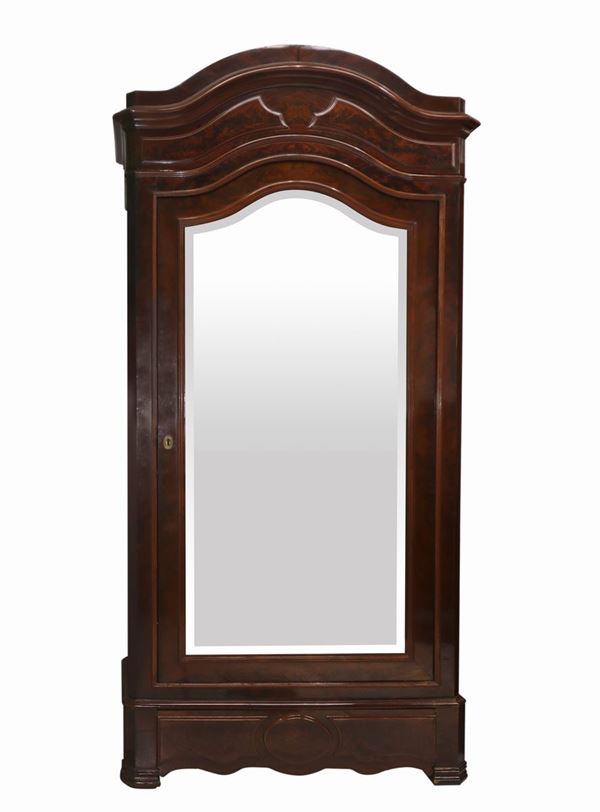 Single door wardrobe with mirror