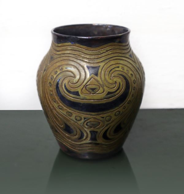 Galileo Chini - Vaso in terracotta