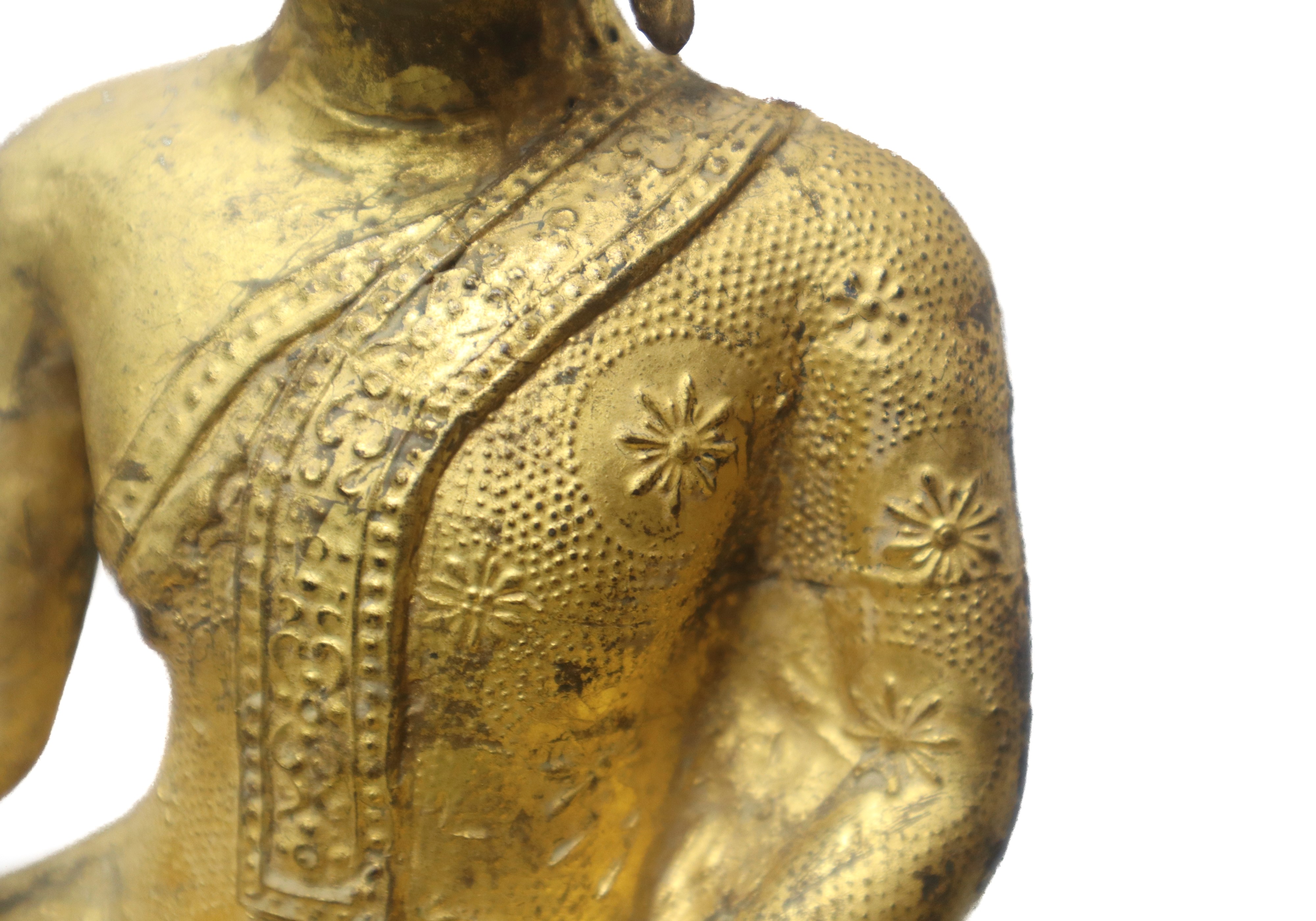 Buddha Antico in Bronzo Dorato