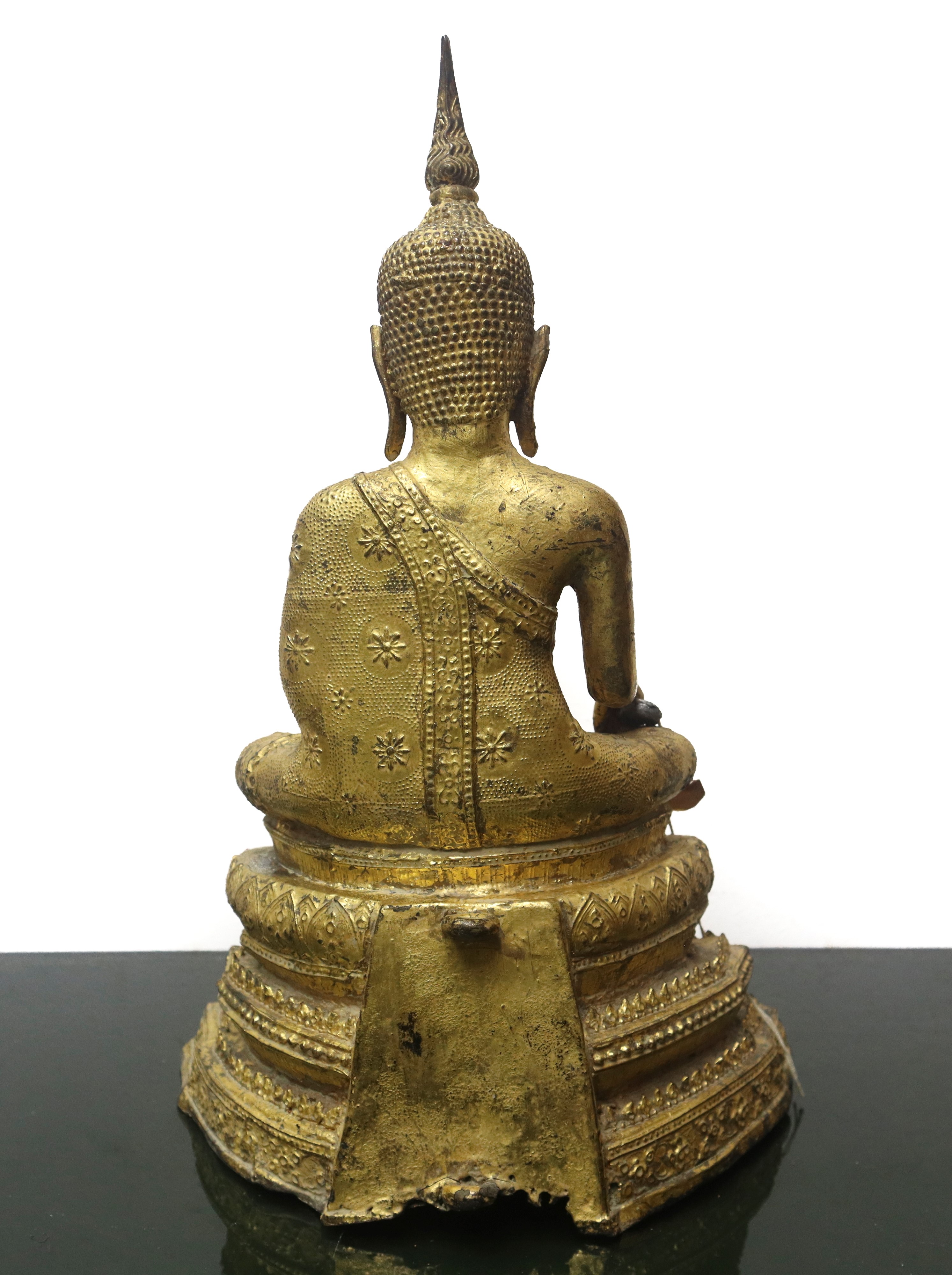 Buddha Antico in Bronzo Dorato