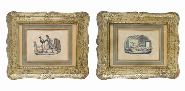N.2 Empire tray frames with prints