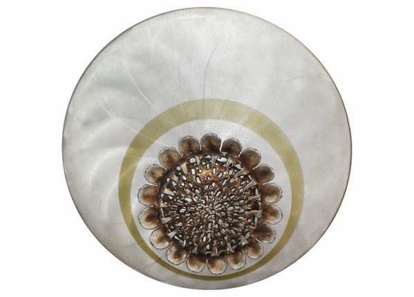 Decorative panel in satin metal
