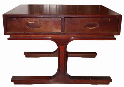 Comodino con Struttura in Legno Impiallacciato in Palissandro