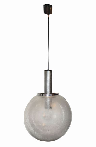 Lampada a Sospensione con Struttura in Metallo Cromato