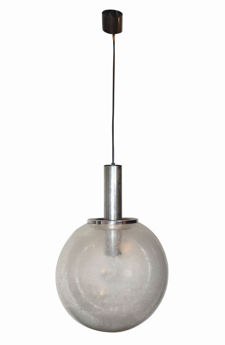 Luneform - Lampada a Sospensione con Struttura in Metallo Cromato