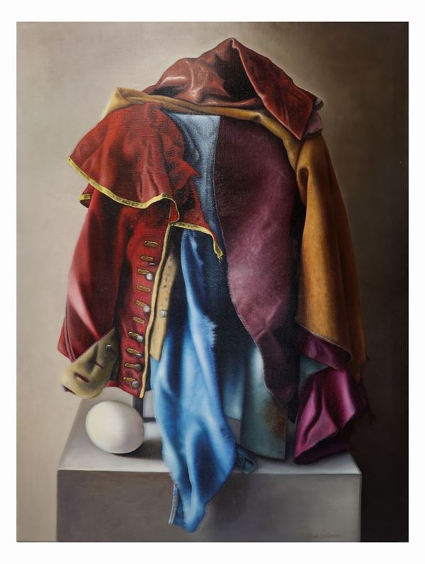 Antonio Sciacca - Mannequin with clothes and egg