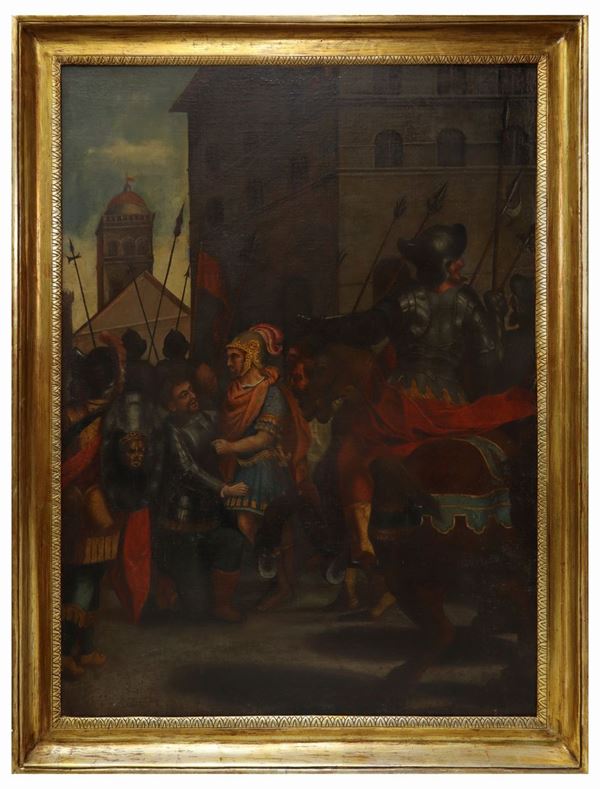 Scena guerriera atto di benevolenza