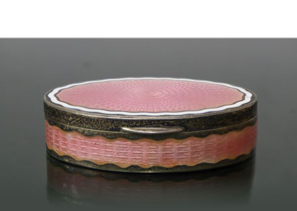 Scatolina rosa in argento