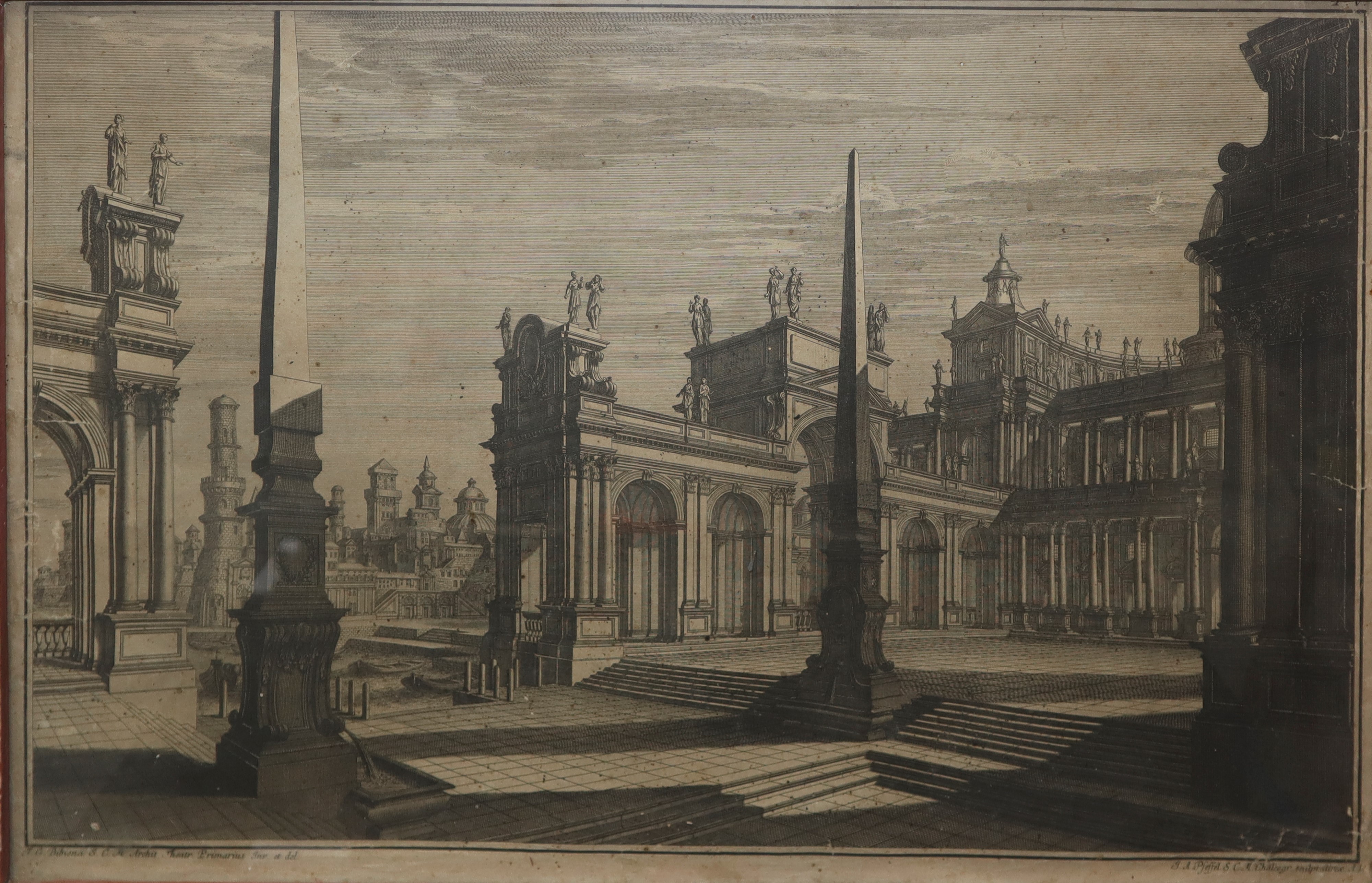 Giuseppe Galli da Bibiena - Raffigurazione teatro Primarius, incisione