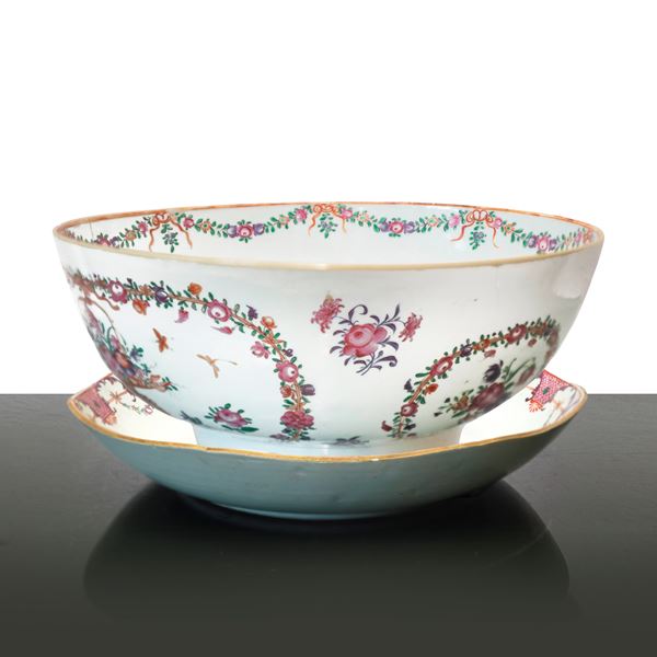 Plate and tureen with depiction of cornucopia