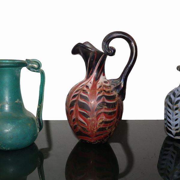 N.3 Decorated glass jars