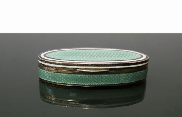 Scatolina verde in argento