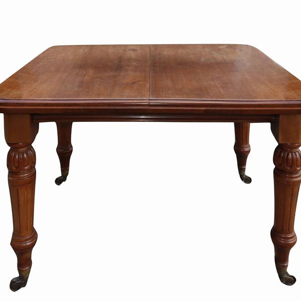 Walnut table and 4 chairs