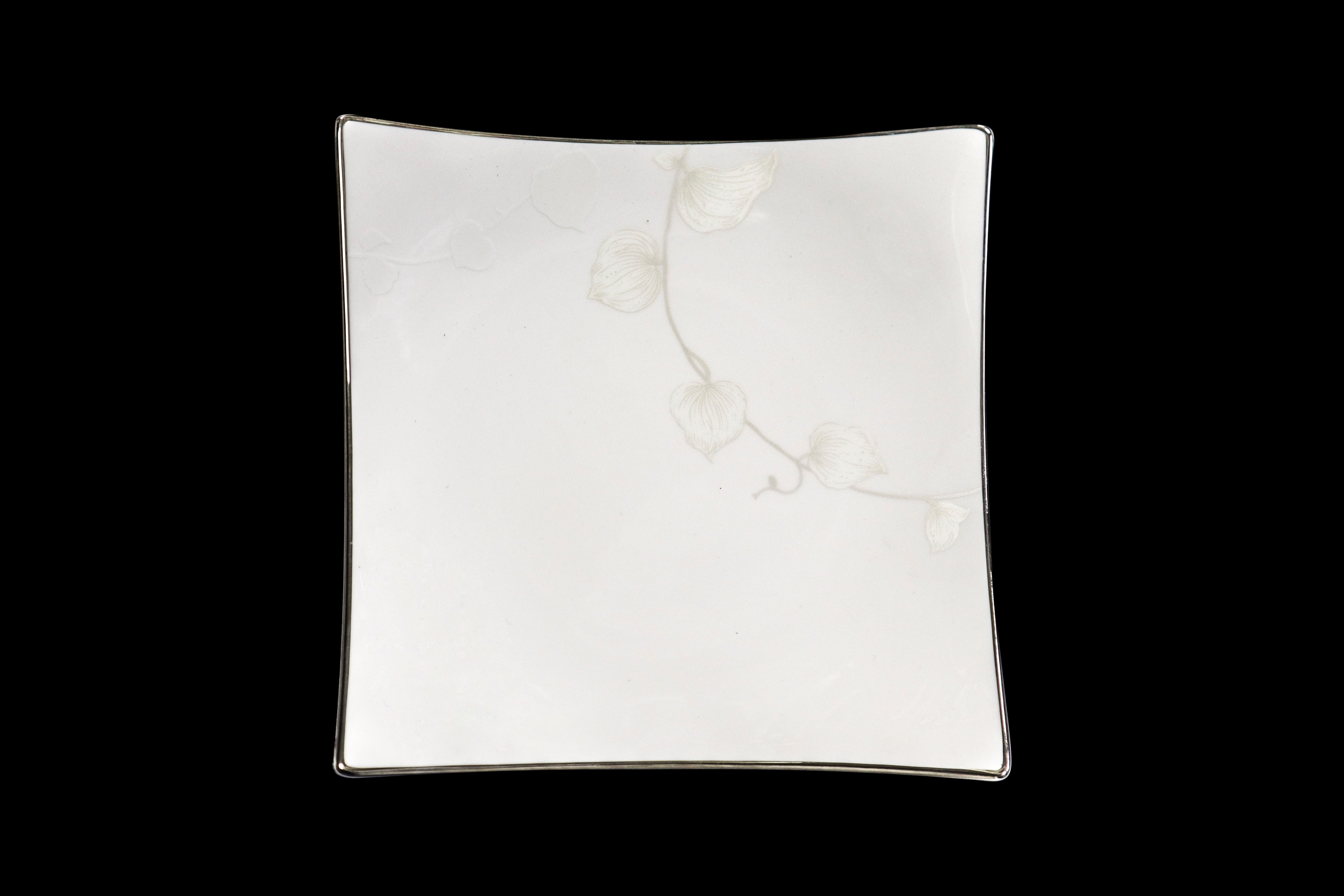 Servizio di piatti in porcellana per 11 persone, mod .Silver Melody