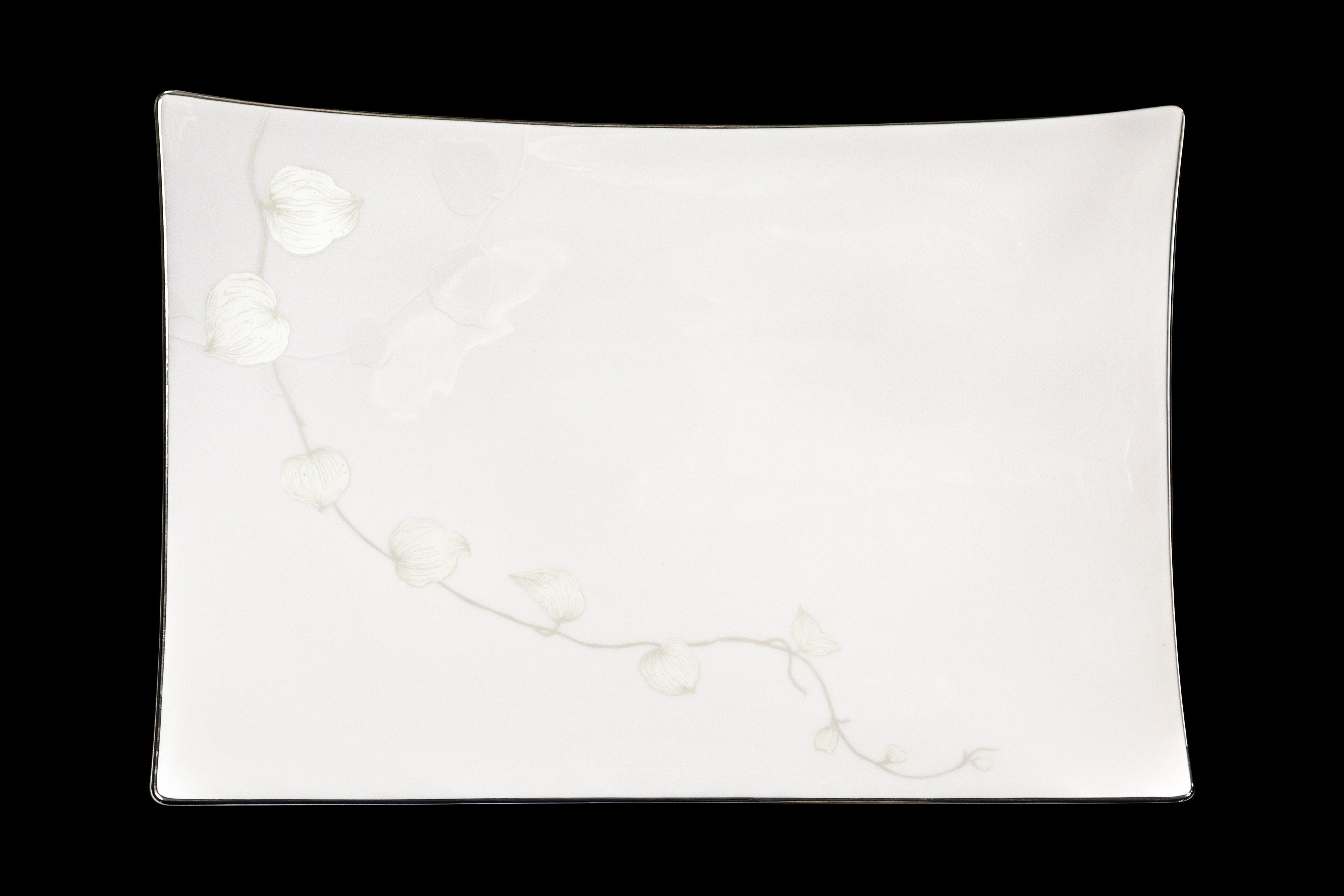 Servizio di piatti in porcellana per 11 persone, mod .Silver Melody