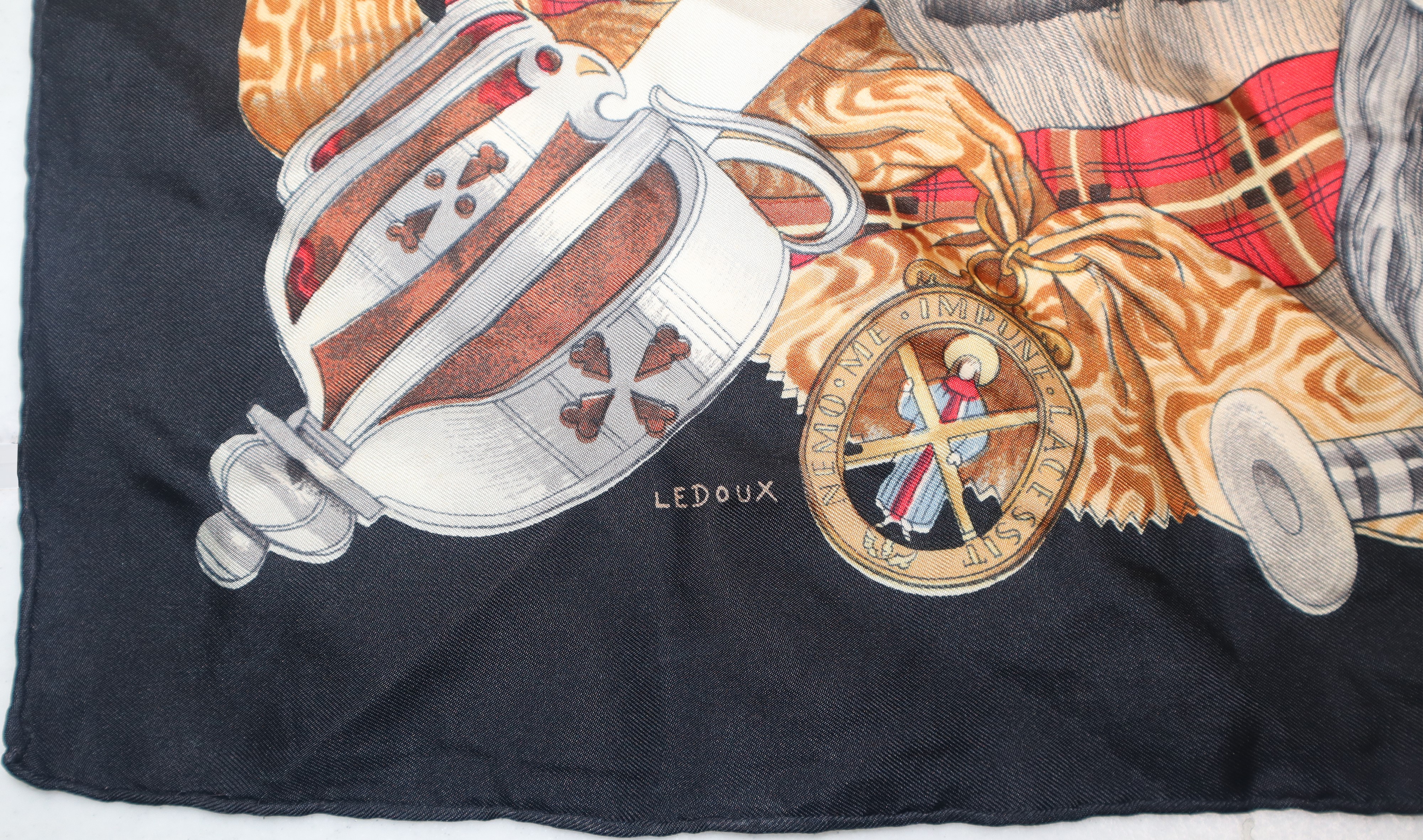 Philippe Ledoux per Hermès Paris - Foulard Vintage in Seta 'scotland'