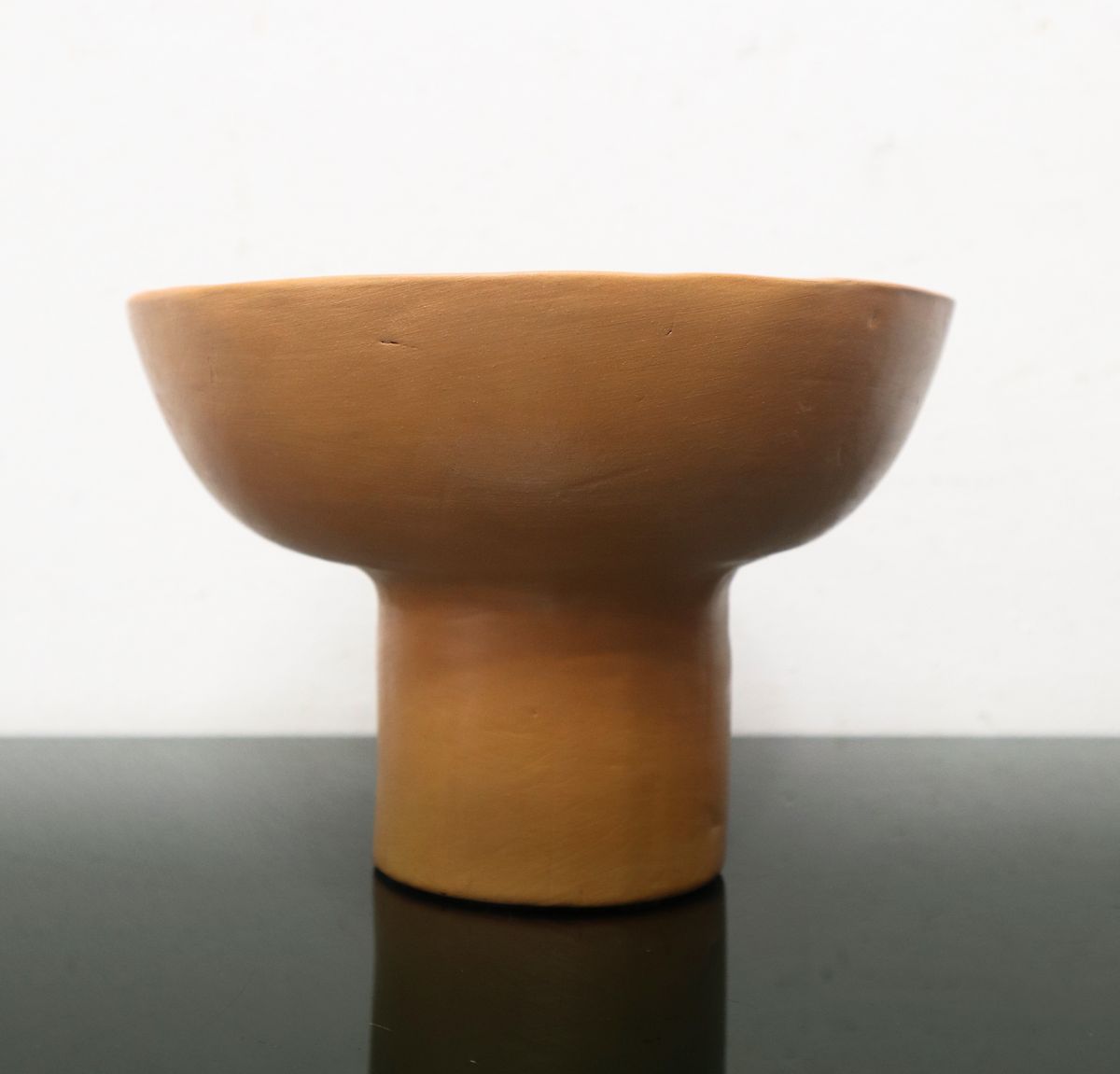 Lucia Ragusa - Alzata in Terracotta Smaltata e Invetriata