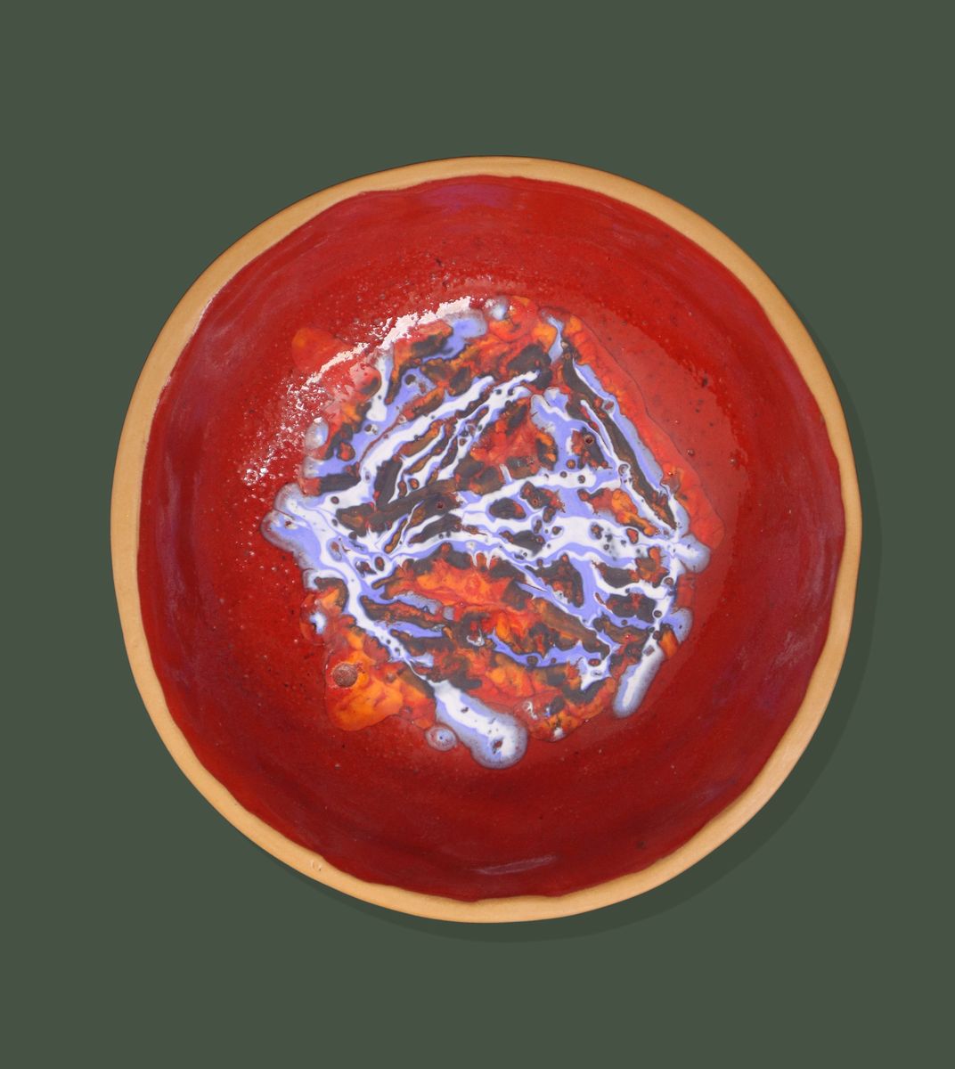 Lucia Ragusa - Alzata in Terracotta Smaltata e Invetriata