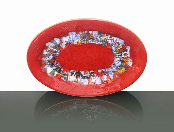 Lucia Ragusa - Glazed and glazed terracotta plate