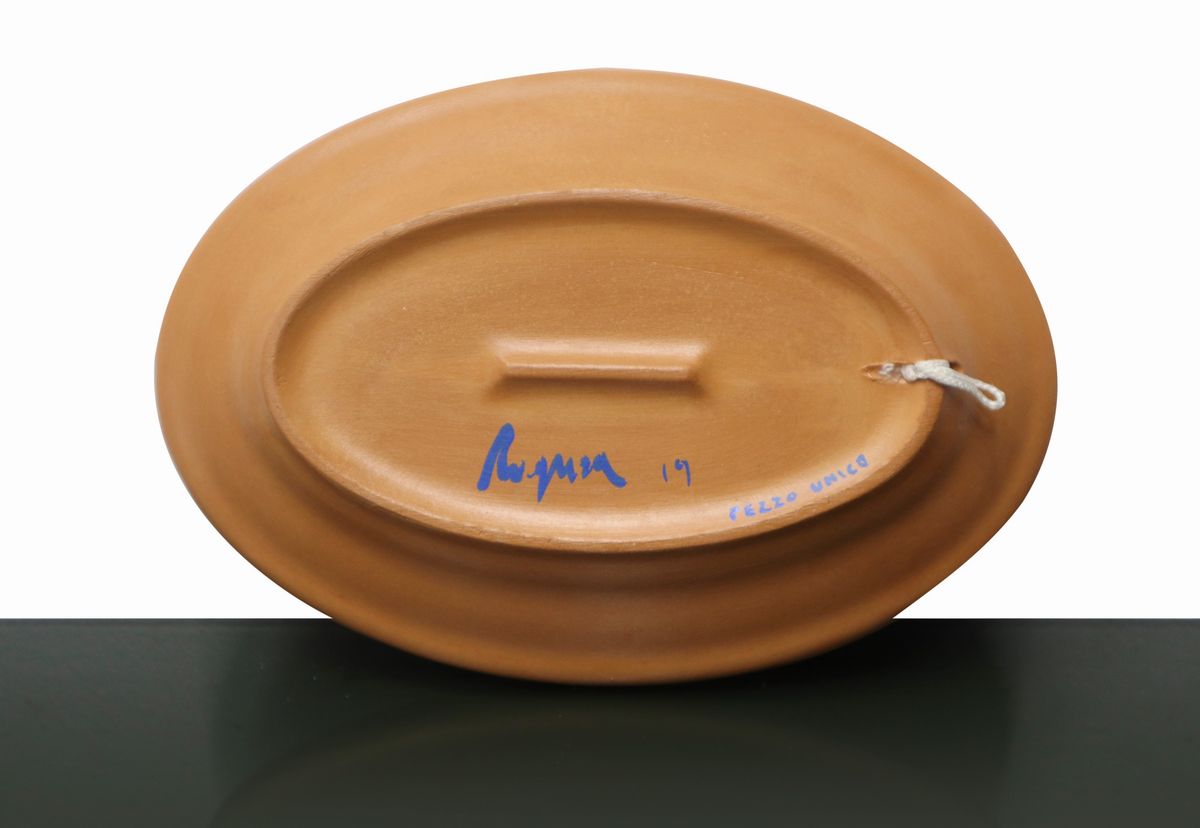 Lucia Ragusa - Piatto in Terracotta Smaltato e Invetriato