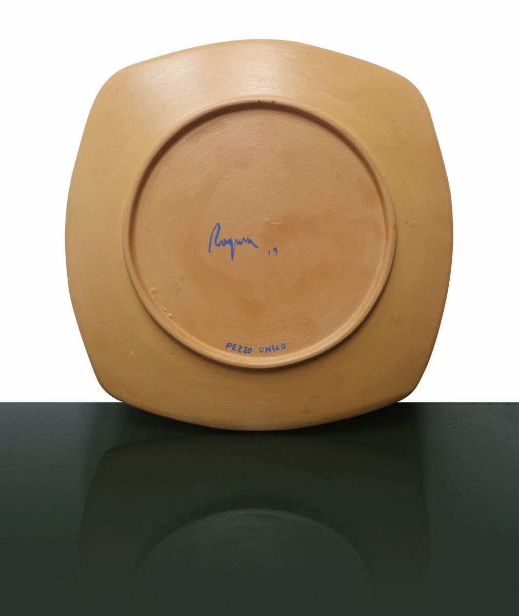 Lucia Ragusa - Piatto in Terracotta Smaltato e Invetriato