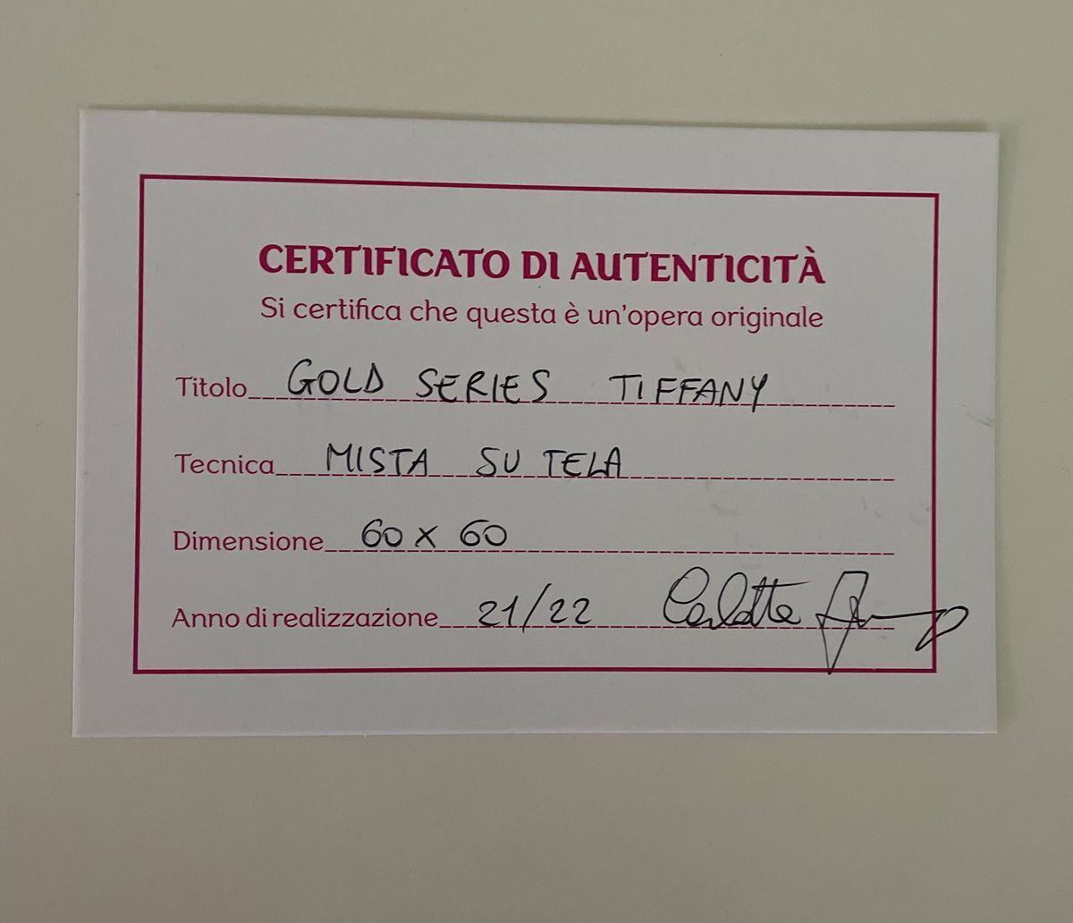 Carlotta Fiamingo - Tiffany