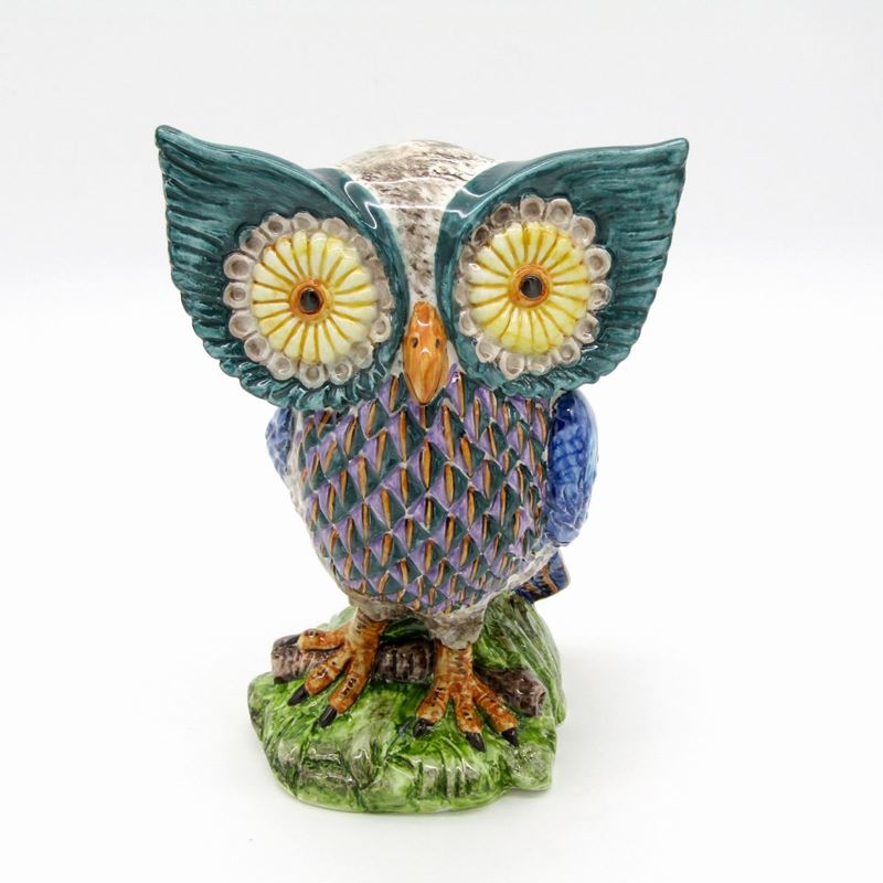 Ceramiche Artistiche di Martino - Civetta Triangoli Celeste