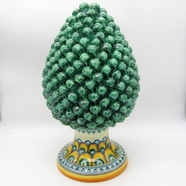 Ceramiche Artistiche Di Martino - Green copper pine cone