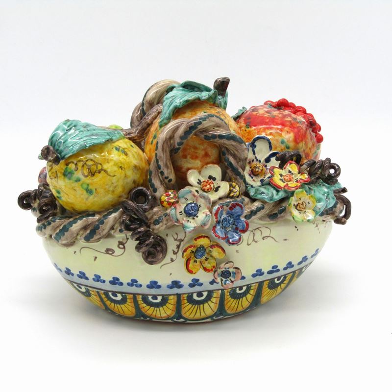 Ceramiche Artistiche di Martino - Cesto Frutta