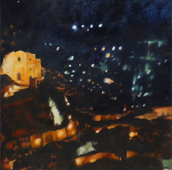 Night on Scicli - view from Modica