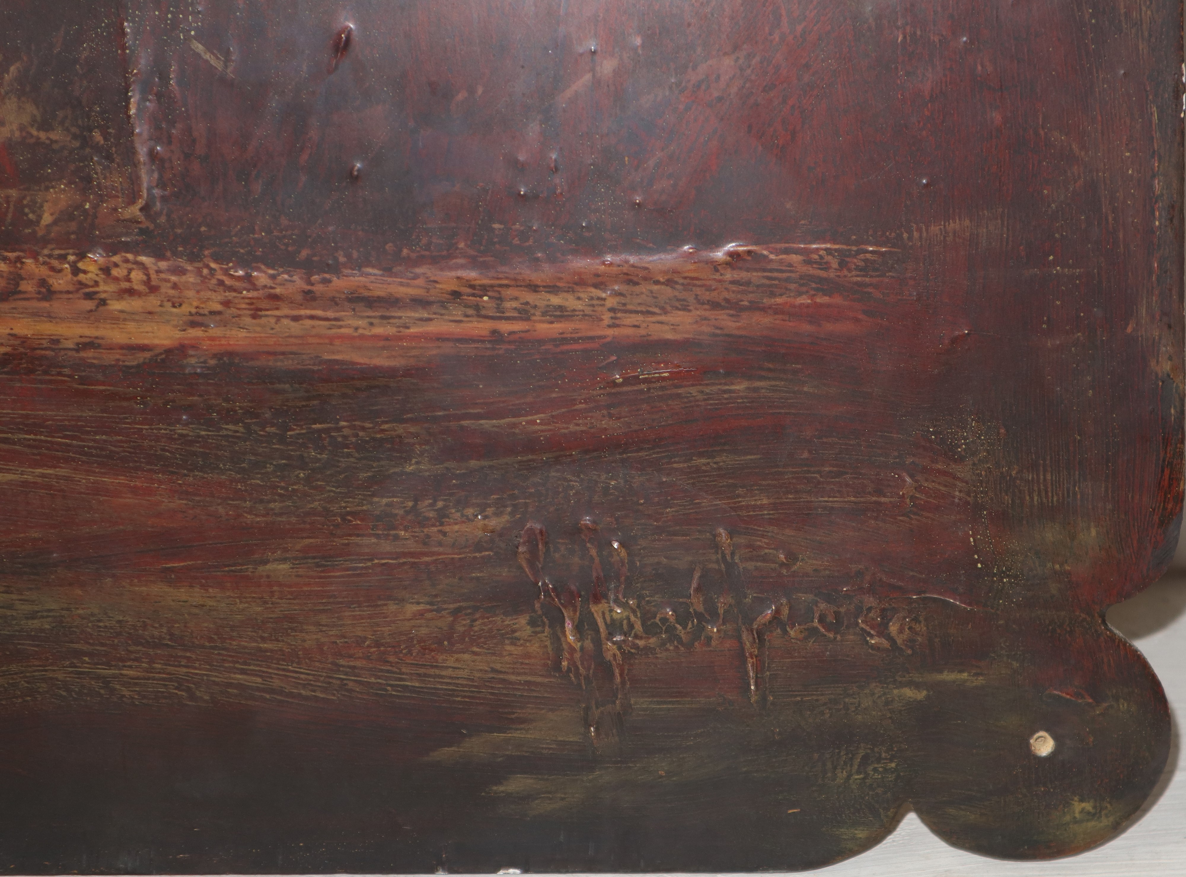G. Belfiore - Panello Decorativo Raffigurante Ratto di Proserpina nei Toni del Rosso