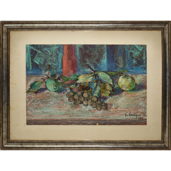 Gaetano Longo - Still life of grapes and lemons