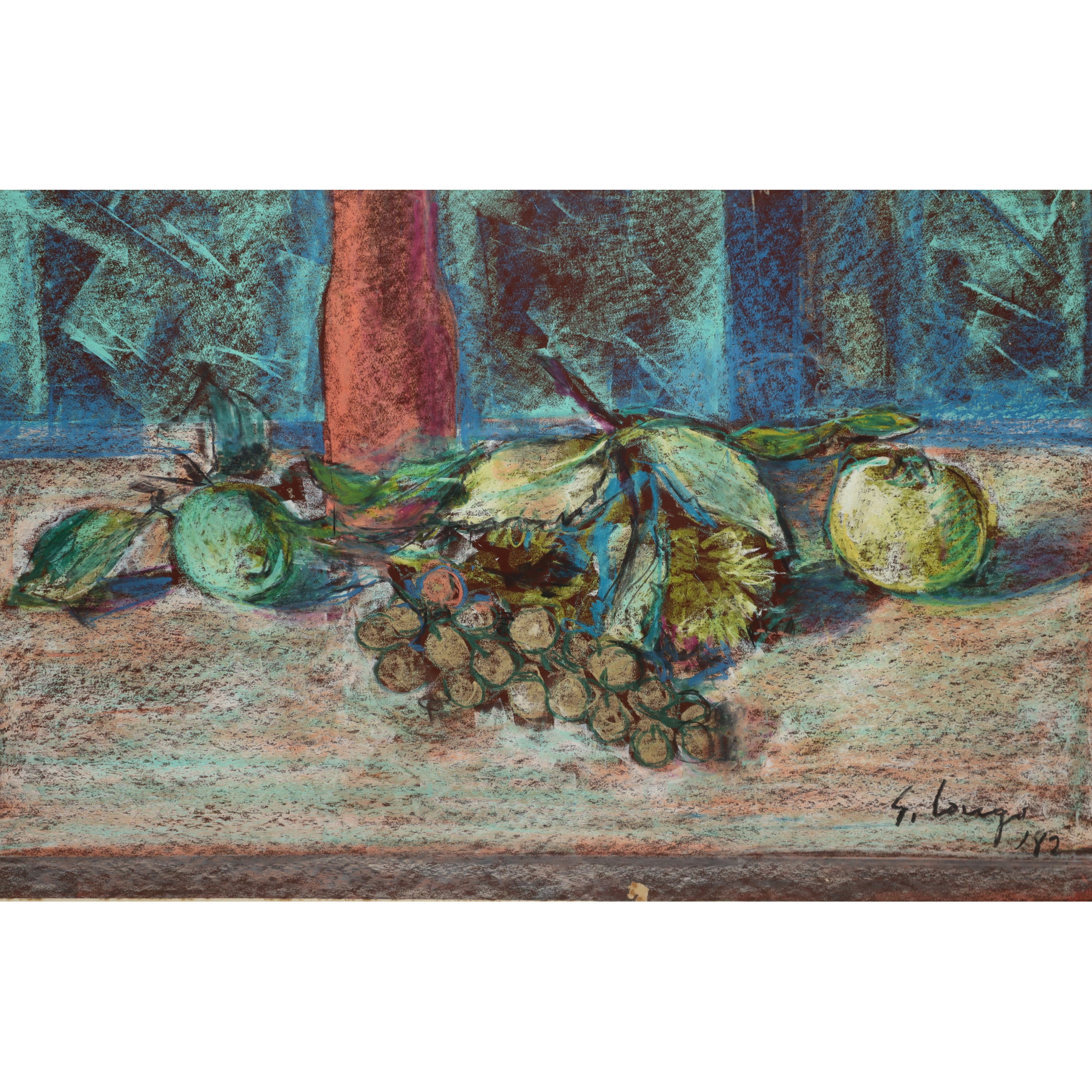 Gaetano Longo - Natura Morta di Uva e Limoni