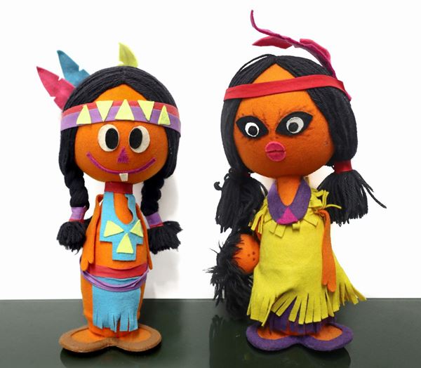 Couple of Indians in felt